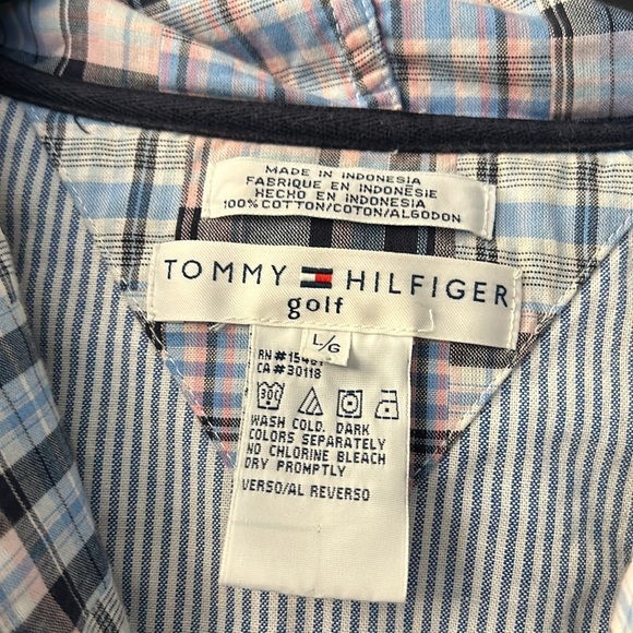 TOMMY HILFIGER plaid, hooded jacket, size L - Picture 3 of 5